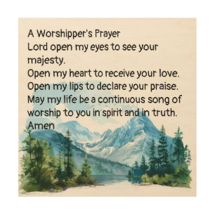 Worshipper's Prayer Wood Wall Art