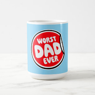 Worst Dad Ever Funny Sarcastic Father's Day Joke Color Morph Mug