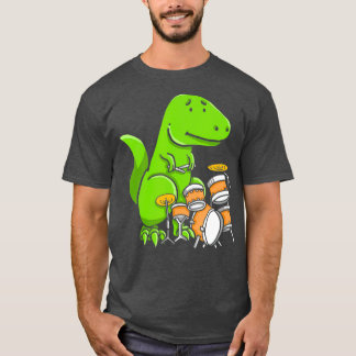 Worst Drummer Ever Funny TRex Dinosaur Drum for T-Shirt