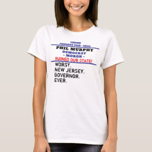 Worst NJ Governor Ever Murphy EDIT Name T-Shirt