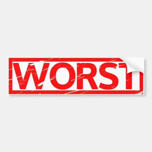 Worst Stamp Bumper Sticker (Front)