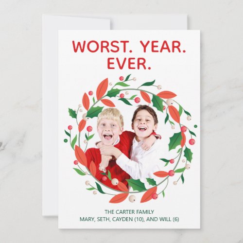 Worst Year Ever Funny 2020 Christmas Holiday Card