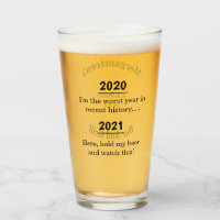 Worst Year in Recent History Novelty Bar Glass