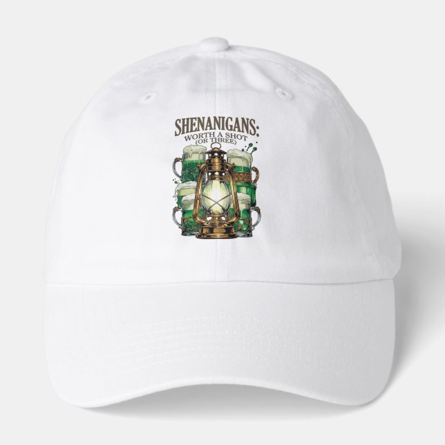 Worth a Shot Lantern Toast Graphic Tee Hat (Front)