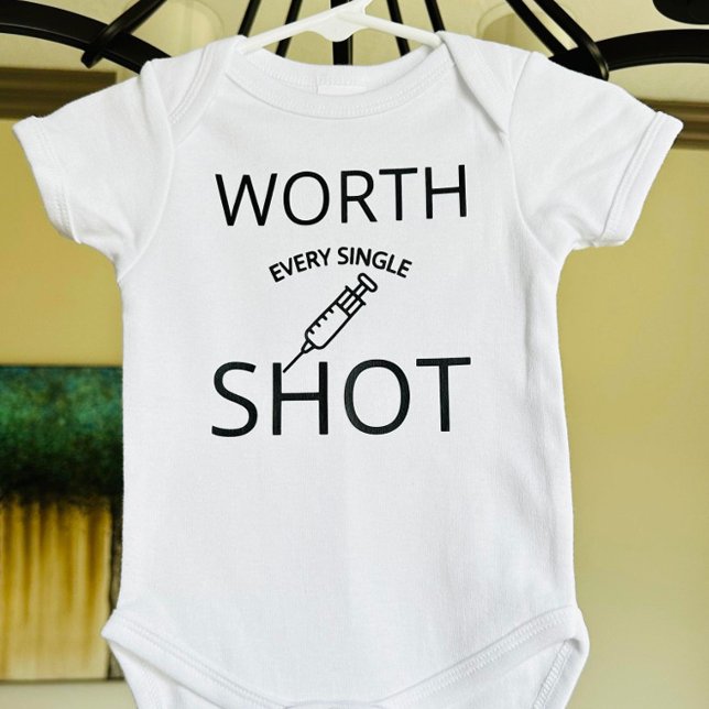 Worth Every Single Shot Baby Bodysuit (IVF baby bodysuit)