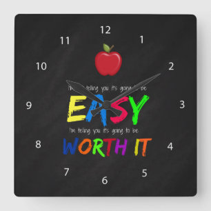 Worth it square wall clock