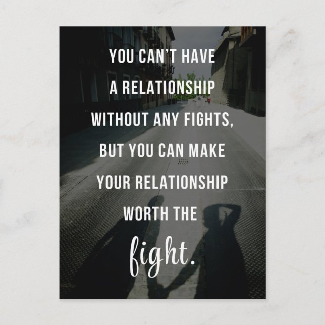 Worth The Fight Quote Postcard (Front)
