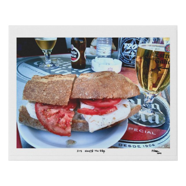 Worth the stop faux canvas print (Front)