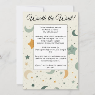 Worth The Wait Adoption Baby Shower Invitation