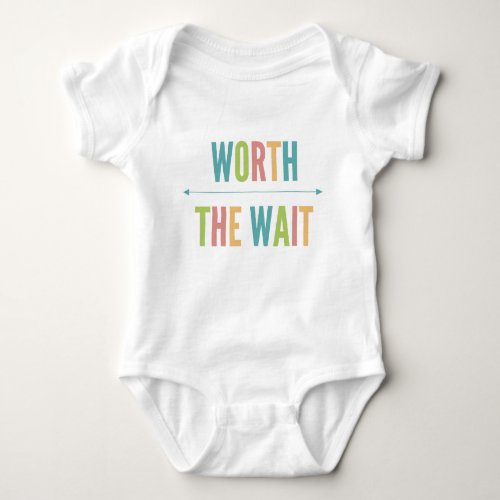 Worth the Wait _ Adoption _ Modern _ New Baby Baby Bodysuit