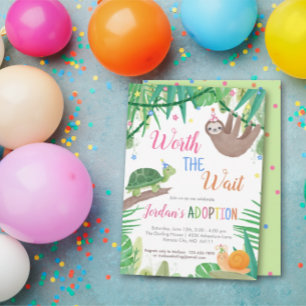 Worth the Wait Adoption Party Invitation