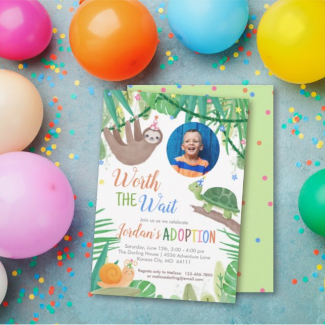 Worth the Wait Adoption Party Photo Invitation  (Creator Uploaded)