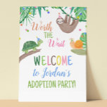 Worth The Wait Adoption Party Welcome Sign at Zazzle