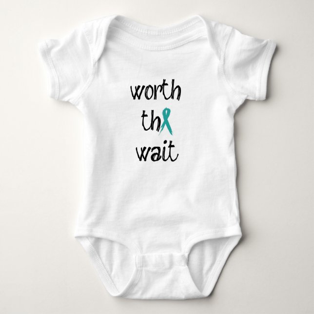 Worth the Wait Baby Bodysuit (Front)
