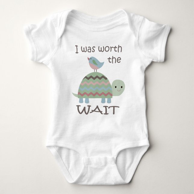 Worth the Wait Baby Bodysuit (Front)