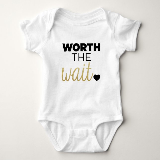 Worth The Wait. Baby Bodysuit (Front)