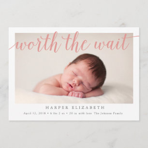 Zazzle orders birth announcement