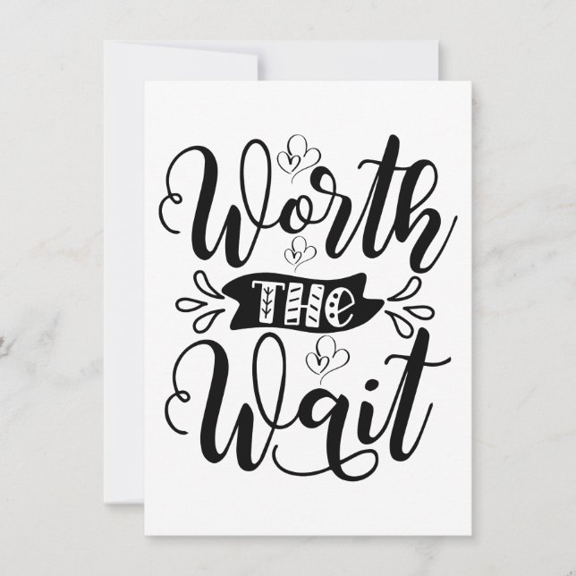 Worth the Wait Bodysuit, worth the wait Note Card (Front)