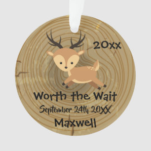 Worth the Wait - Customized Deer Adoption Gift Ornament