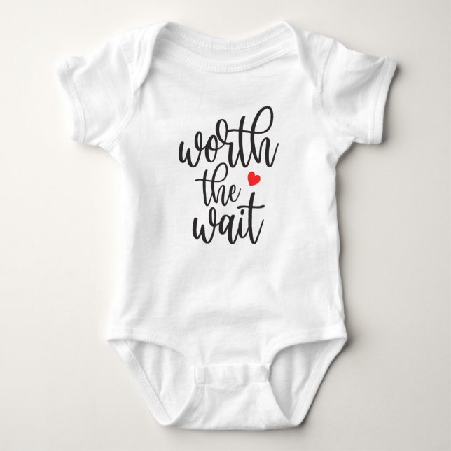 Worth The Wait IVF Baby Bodysuit (Front)