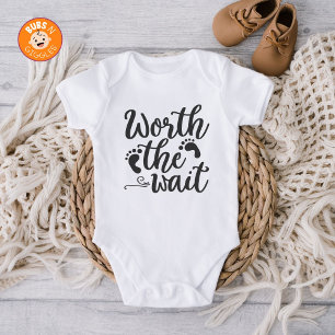 Worth the Wait IVF Baby Pregnancy Announcement Bodysuit