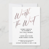 Worth the Wait Postponed Wedding Rose Gold