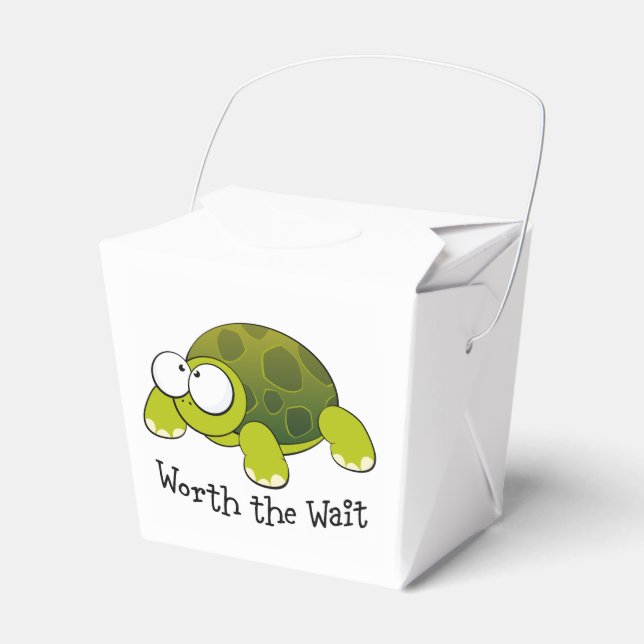 Worth The Wait Turtle Favor Boxes (Front Side)