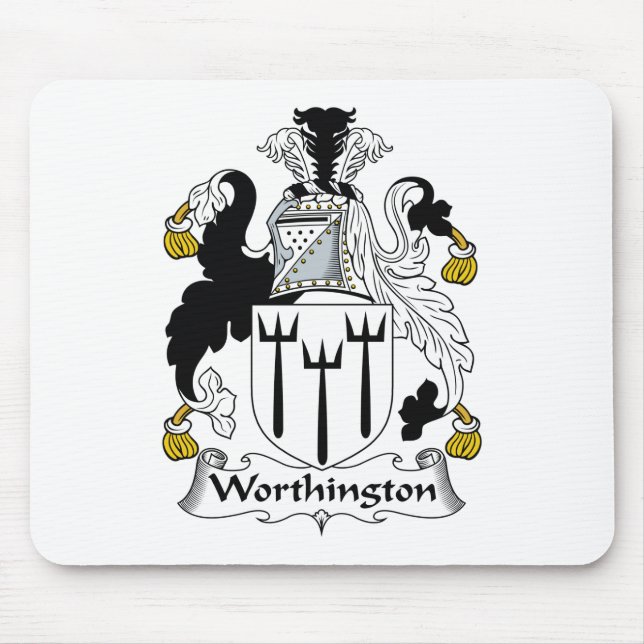 Worthington Family Crest Mouse Pad (Front)