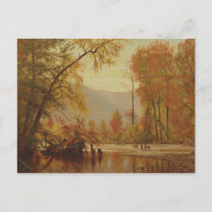 Worthington Whittredge - Autumn on the Delaware Postcard