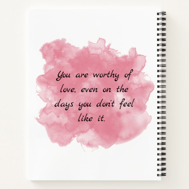 Worthy of Love Notebook (Back)