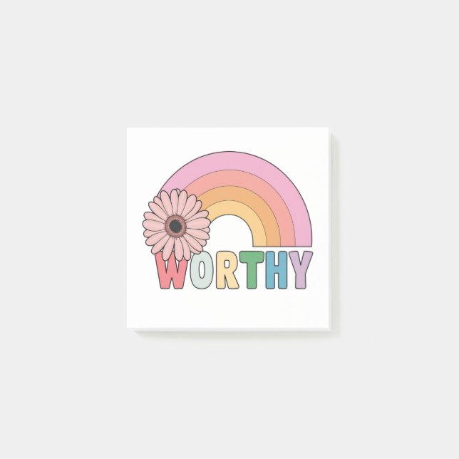 Worthy Rainbow Bloom  Post-it Notes (Front)
