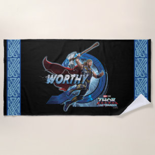 Worthy Thor Stormbreaker Rush Graphic Beach Towel