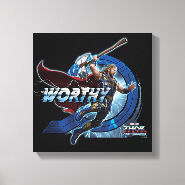 Worthy Thor Stormbreaker Rush Graphic Canvas Print (Front)