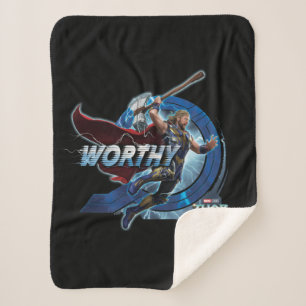 Worthy Thor Stormbreaker Rush Graphic Sherpa Blanket