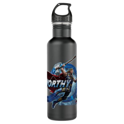 Worthy Thor Stormbreaker Rush Graphic Stainless Steel Water Bottle