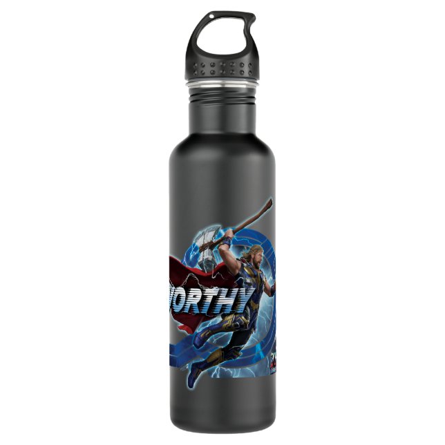 Worthy Thor Stormbreaker Rush Graphic Stainless Steel Water Bottle (Front)