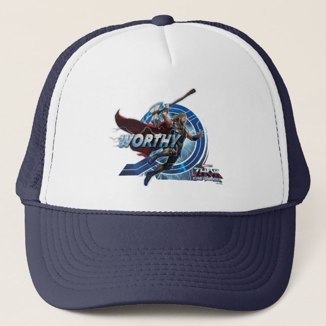 Worthy Thor Stormbreaker Rush Graphic Trucker Hat (Front)