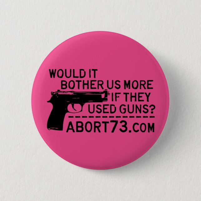 Would it Bother Us More if They Used Guns? Abort73 Button (Front)