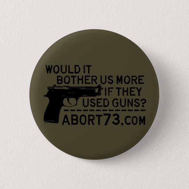 Would it Bother Us More if They Used Guns? Abort73 Pinback Button (Front)