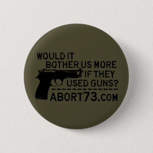 Would it Bother Us More if They Used Guns? Abort73 Pinback Button