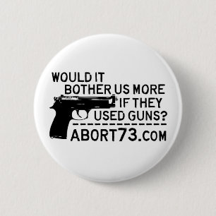 Would it Bother Us More if They Used Guns? Abort73 Pinback Button