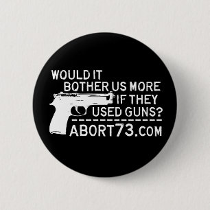 Would it Bother Us More if They Used Guns? Abort73 Pinback Button
