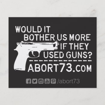 Would It Bother Us More If They Used Guns? Flyers by Abort73 at Zazzle