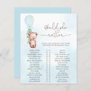 Would Mommy Rather Game Baby Shower Teddy Bear