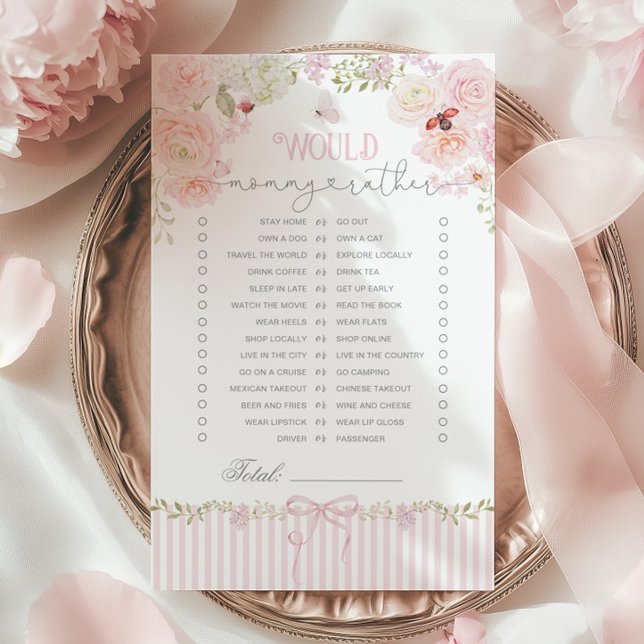 Would Mommy Rather Love Bug Baby Shower Game (Creator Uploaded)