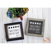 Would Poop Here Again Rustic Bathroom Wall Sign (Front)