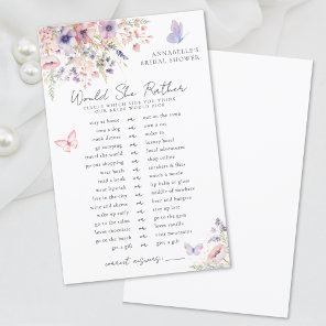 Would Rather Butterfly Wildflower Bridal Shower