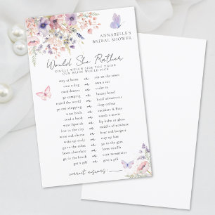 Would Rather Butterfly Wildflower Bridal Shower