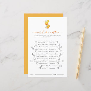 Would She Rather Aperol Spritz Bridal Shower Game