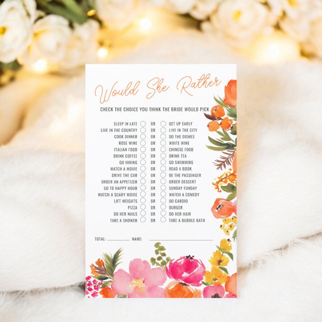 Would she rather bold orange bridal shower game (Would she rather bold orange bridal shower game)